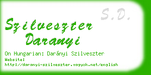 szilveszter daranyi business card
